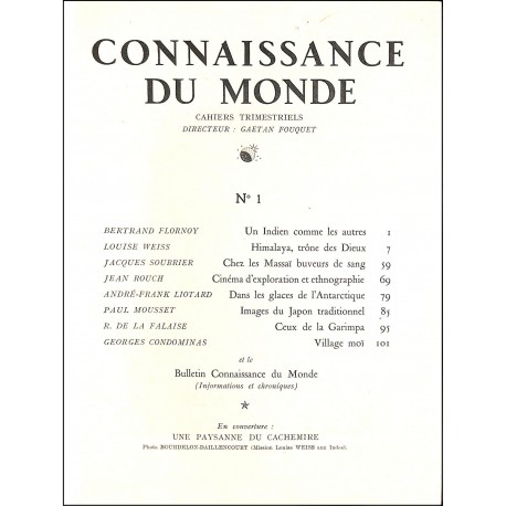 CONNAISSANCE DU MONDE |Premier Numéro