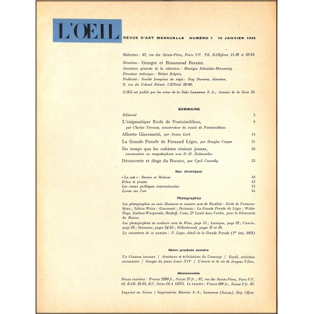 L'ŒIL |Premier Numéro