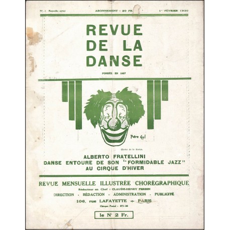 REVUE DE LA DANSE |Premier Numéro