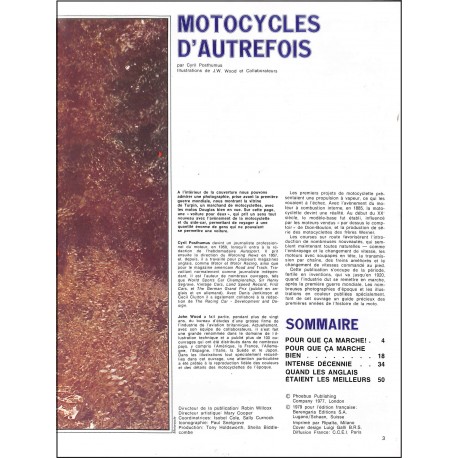 MOTOCYCLES D'AUTREFOIS |Premier Numéro