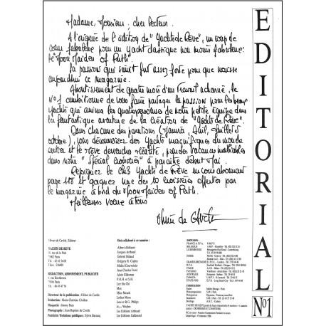 Yachts de Rêve |Premier Numéro