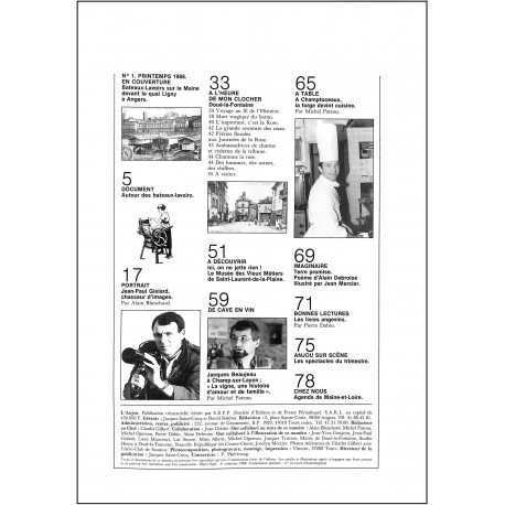 l'Anjou |Premier Numéro