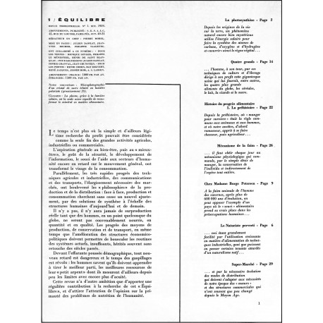 EQUILIBRE |Premier Numéro