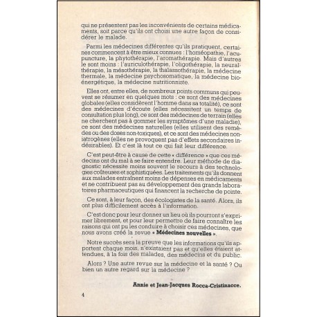 MEDECINES Nouvelles |Premier Numéro