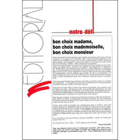 VOS ÉTUDES |Premier Numéro