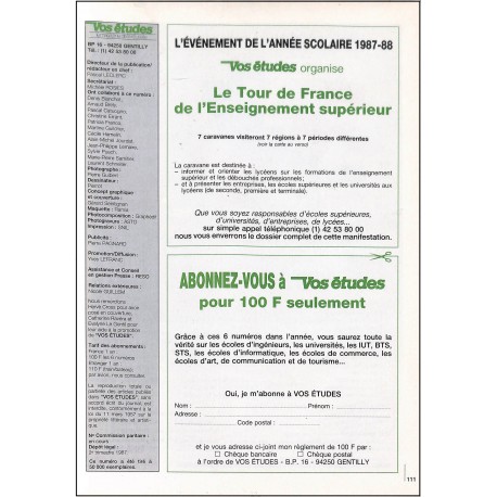 VOS ÉTUDES |Premier Numéro