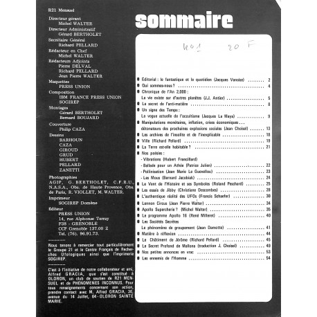 R 21 |Premier Numéro