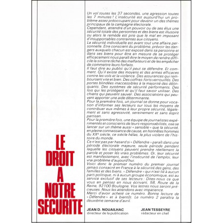 DÉFENDRE |Premier Numéro