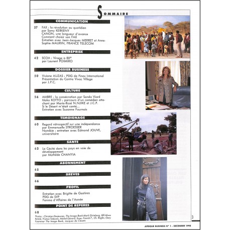AFRIQUE BUSINESS magazine |Premier Numéro
