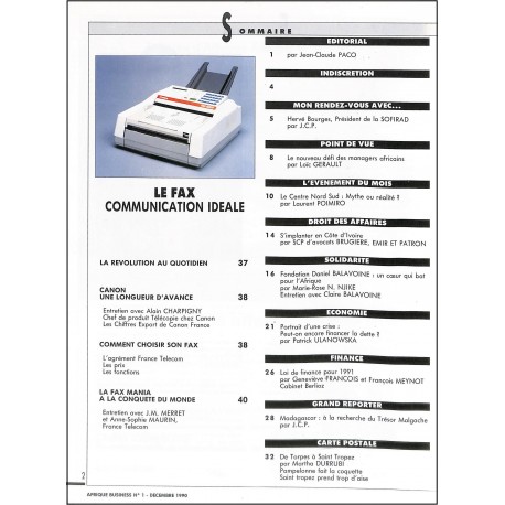 AFRIQUE BUSINESS magazine |Premier Numéro