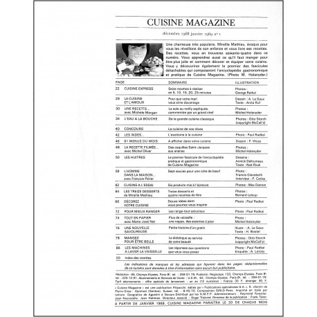 CUISINE MAGAZINE |Premier Numéro