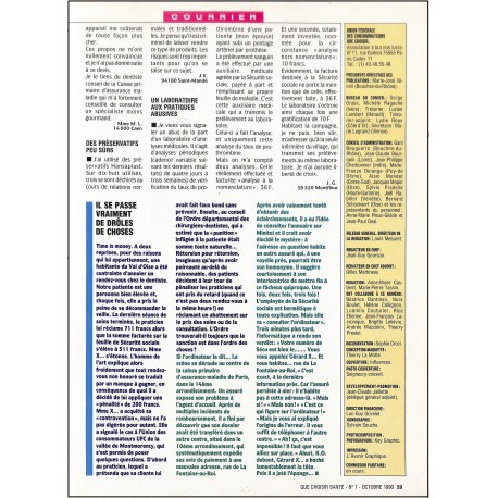 QUE CHOISIR Santé |Premier Numéro