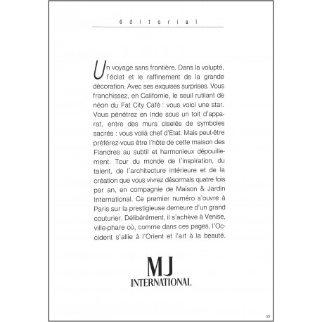 MJ MAISON & JARDIN INTERNATIONAL |Premier Numéro