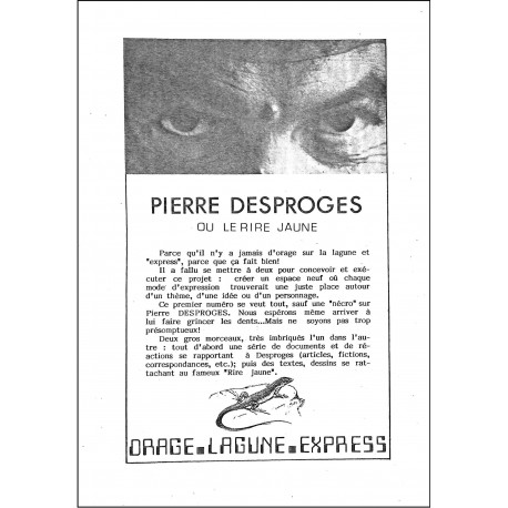 ORAGE LAGUNE EXPRESS |Premier Numéro