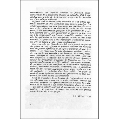 NOUVELLES DU SUD |Premier Numéro