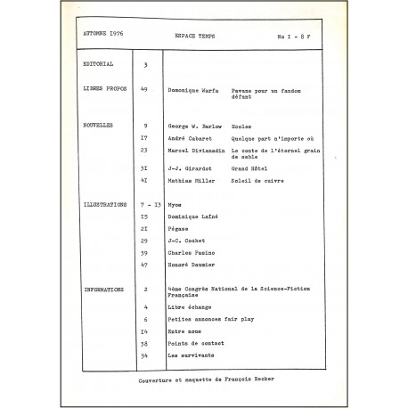 espace temps |Premier Numéro