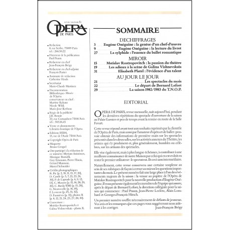 OPERA DE PARIS |Premier Numéro