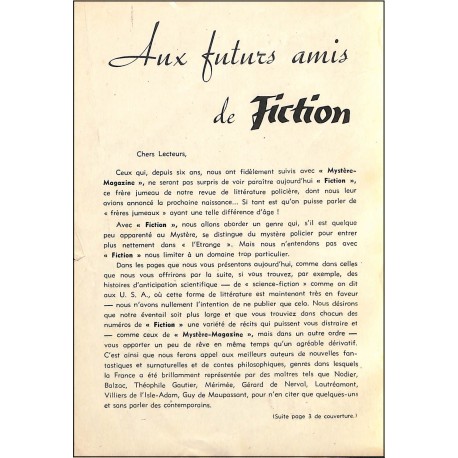 Fiction |Premier Numéro