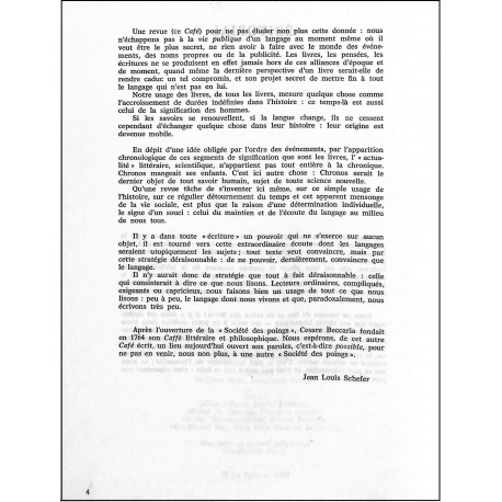 CAFÉ LIBRAIRIE |Premier Numéro