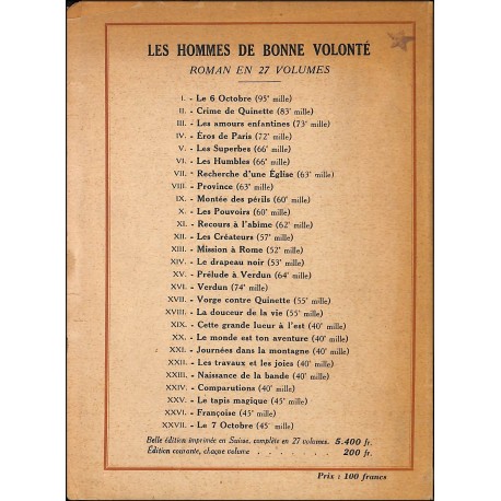 LES  CAHIERS DES HOMMES DE BONNE VOLONTÉ |Premier Numéro