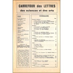 CARREFOUR des LETTRES des sciences et des arts |Premier Numéro 2