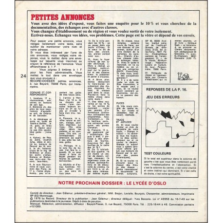 record-dossier |Premier Numéro