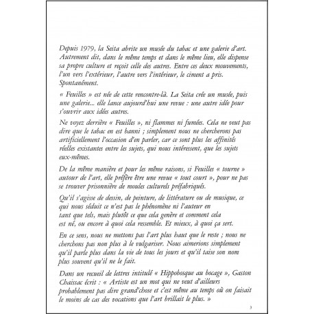 FEUILLES |Premier Numéro