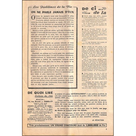 DE QUOI LIRE |Premier Numéro