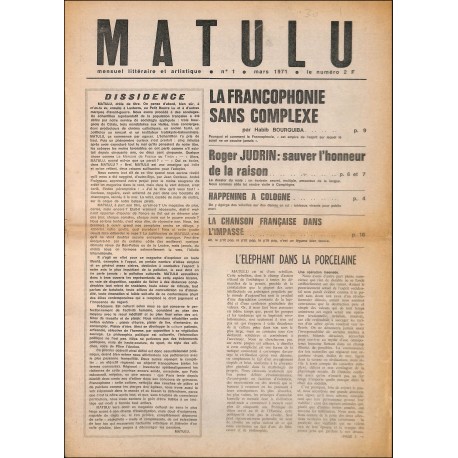Matulu |Premier Numéro