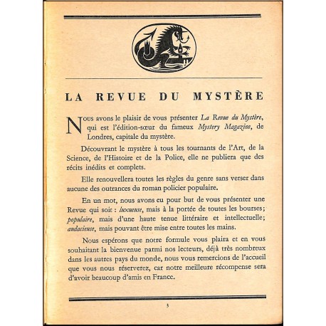 LA REVUE DU MYSTÈRE |Premier Numéro