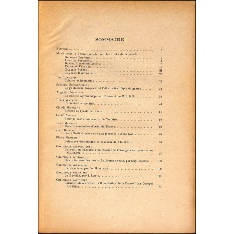 LA PENSÉE |Premier Numéro