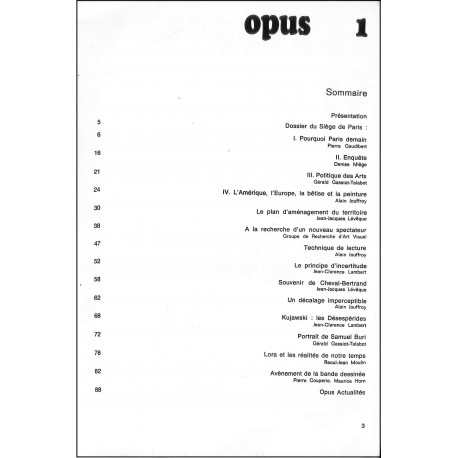 OPUS international |Premier Numéro