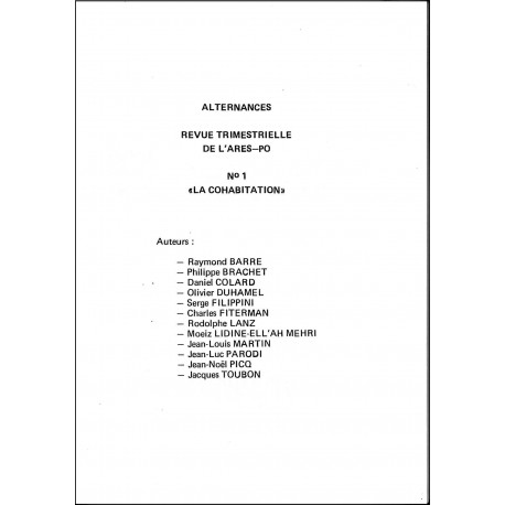 ALTERNANCES |Premier Numéro