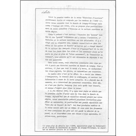 HISTOIRES d'OUVRIERS |Premier Numéro