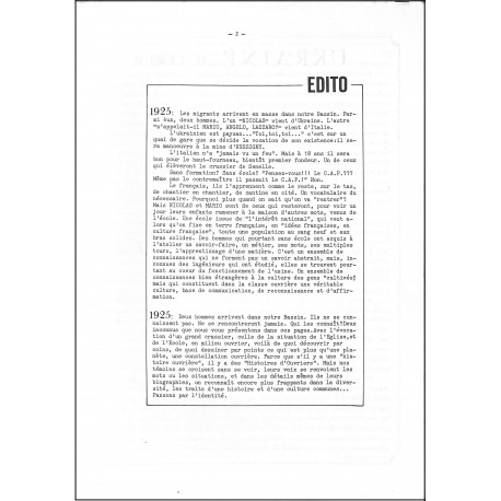 HISTOIRES d'OUVRIERS |Premier Numéro