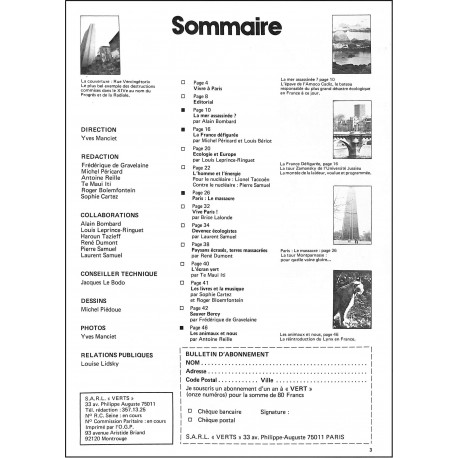 VERT |Premier Numéro