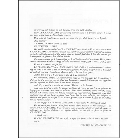 LE CRAPOUILLOT |Premier Numéro