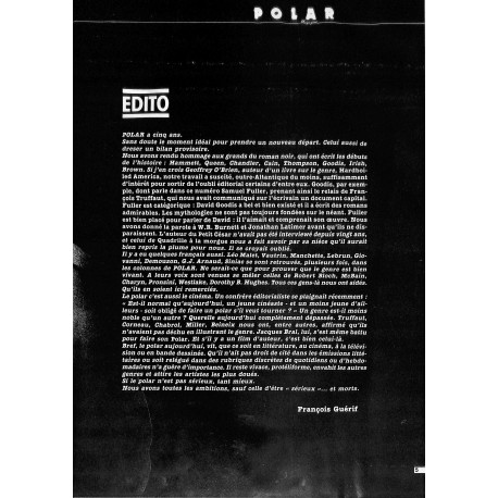 POLAR MAGAZINE |Premier Numéro