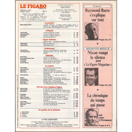 LE FIGARO MAGAZINE |Premier Numéro