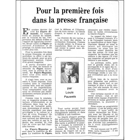 LE FIGARO MAGAZINE |Premier Numéro