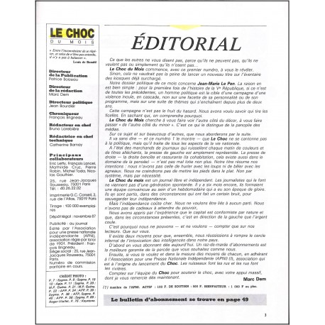 LE CHOC |Premier Numéro