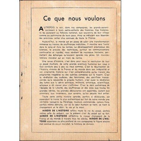 MIROIR DE L'HISTOIRE |Premier Numéro