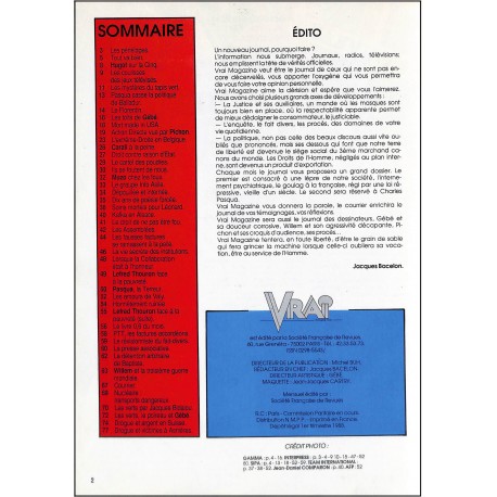 VRAI magazine |Premier Numéro