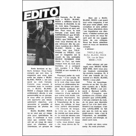 BLEU BLANC ROCK |Premier Numéro