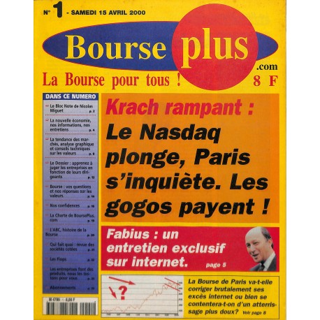 BOURSE PLUS |Premier Numéro