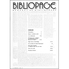 BIBLIOPAGE |Premier Numéro