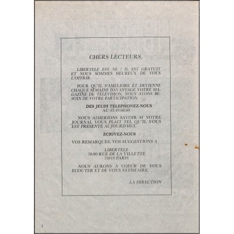 LIBERTELE |Premier Numéro