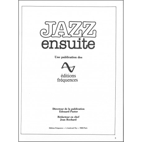JAZZ ensuite |Premier Numéro