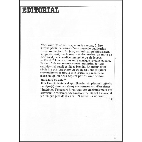 JAZZ ensuite |Premier Numéro