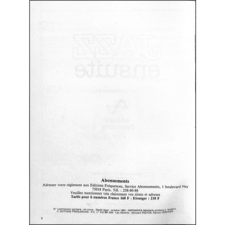 JAZZ ensuite |Premier Numéro